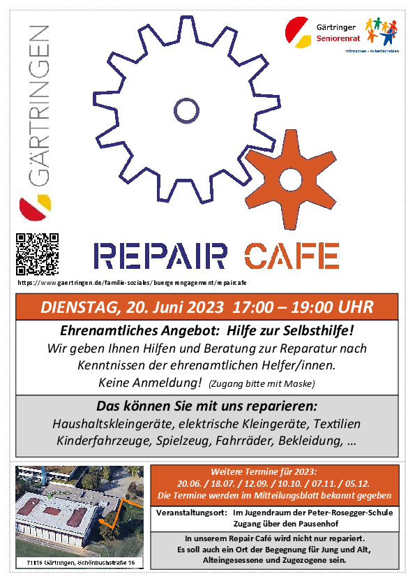 Plakathinweis Repaircafe 20 06 2023